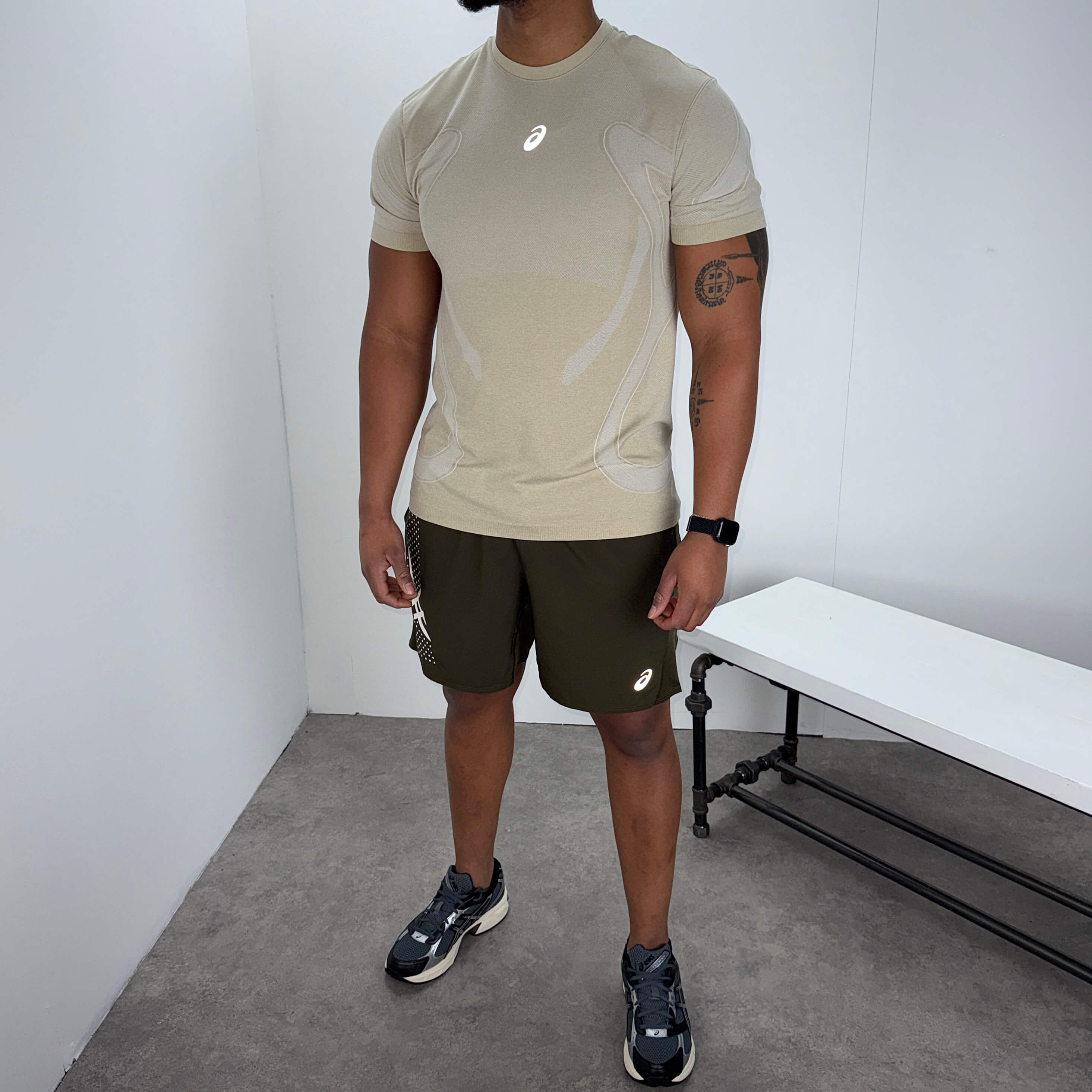Asics seamless t-shirt 'cream'