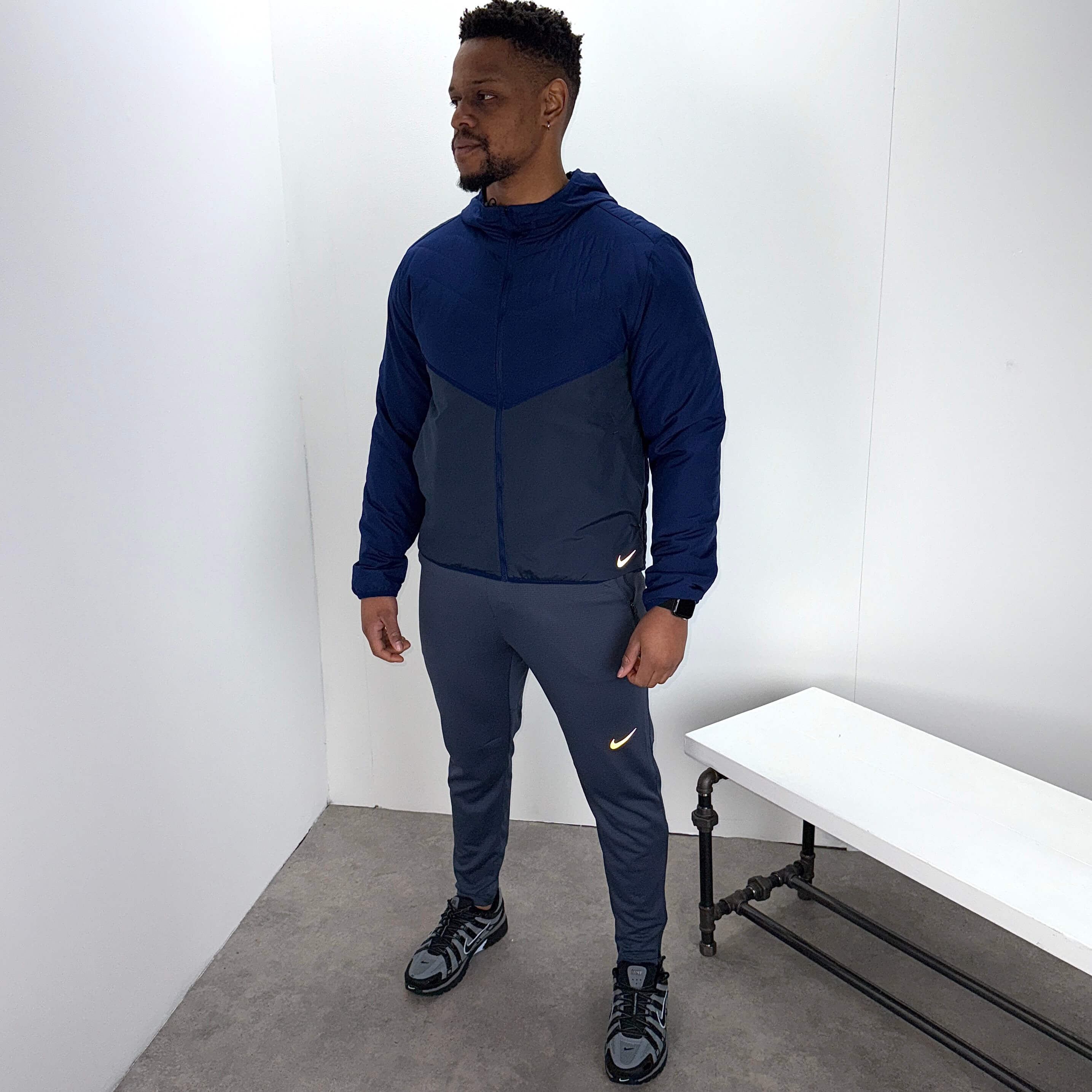 Nike aerolayer jacket stride pants set 'thunder blue'