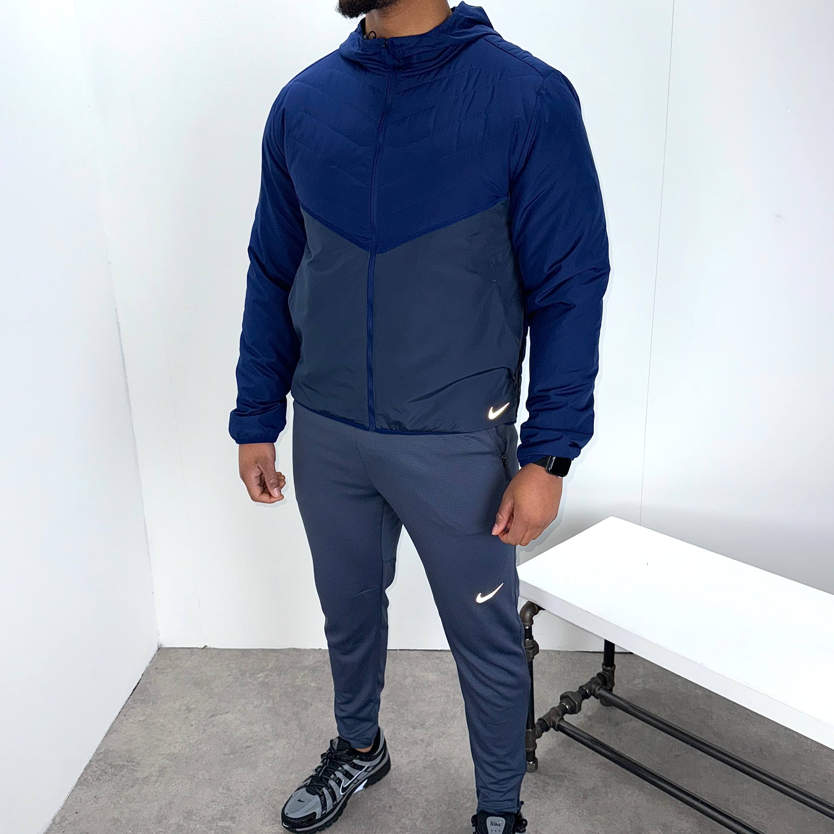 Nike aerolayer jacket stride pants set 'thunder blue'