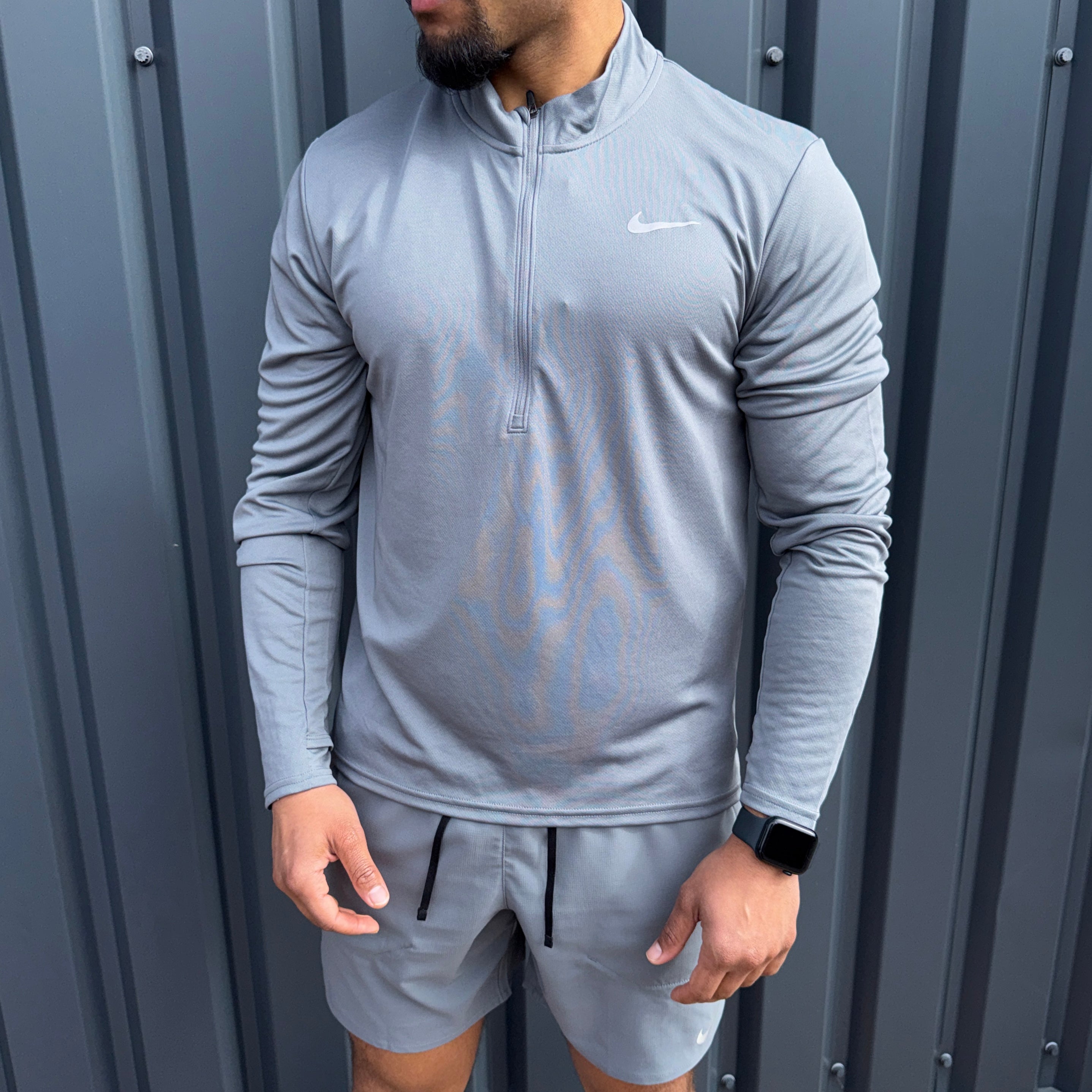 Men's Nike 1/4 Zip Pacer Set 'Grey'