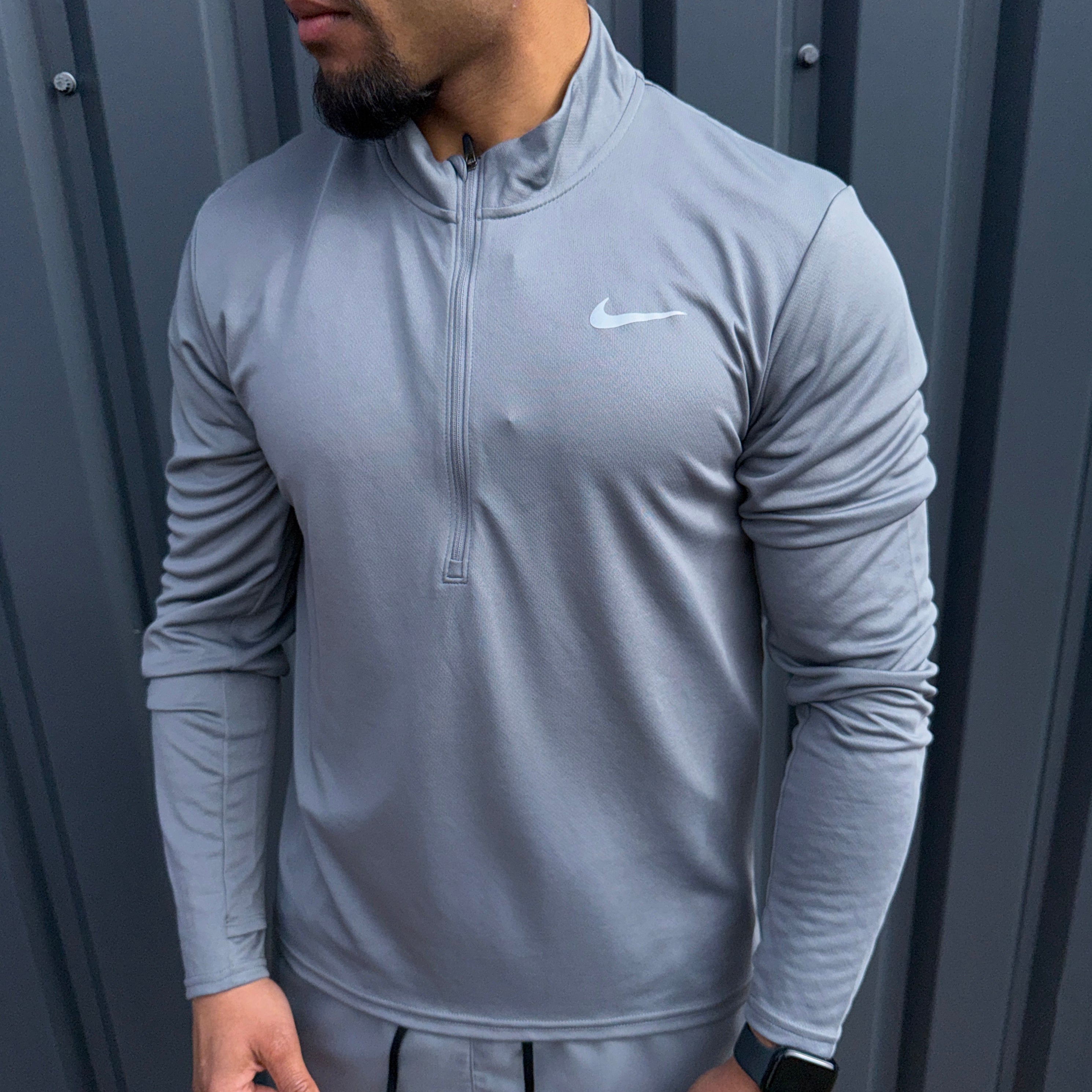 Nike 1/4 Zip Pacer Running Top 'Grey'
