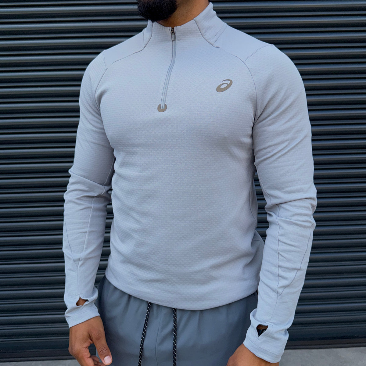ASICS Lycra 1/4 Zip 'Grey'