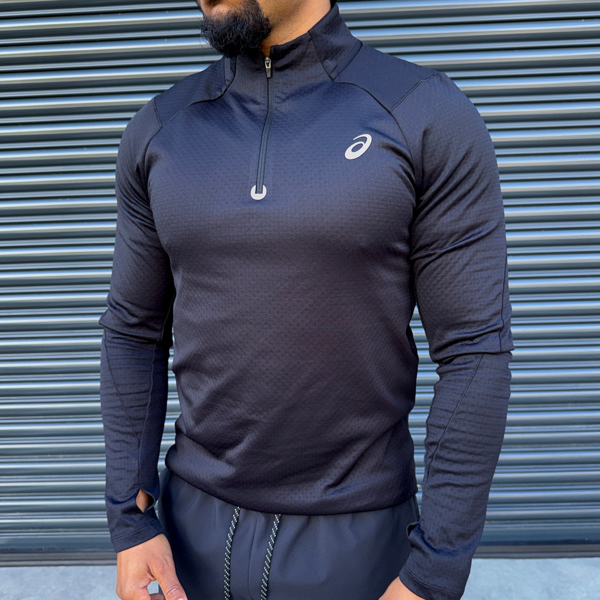 ASICS Lycra 1/4 Zip 'Black'
