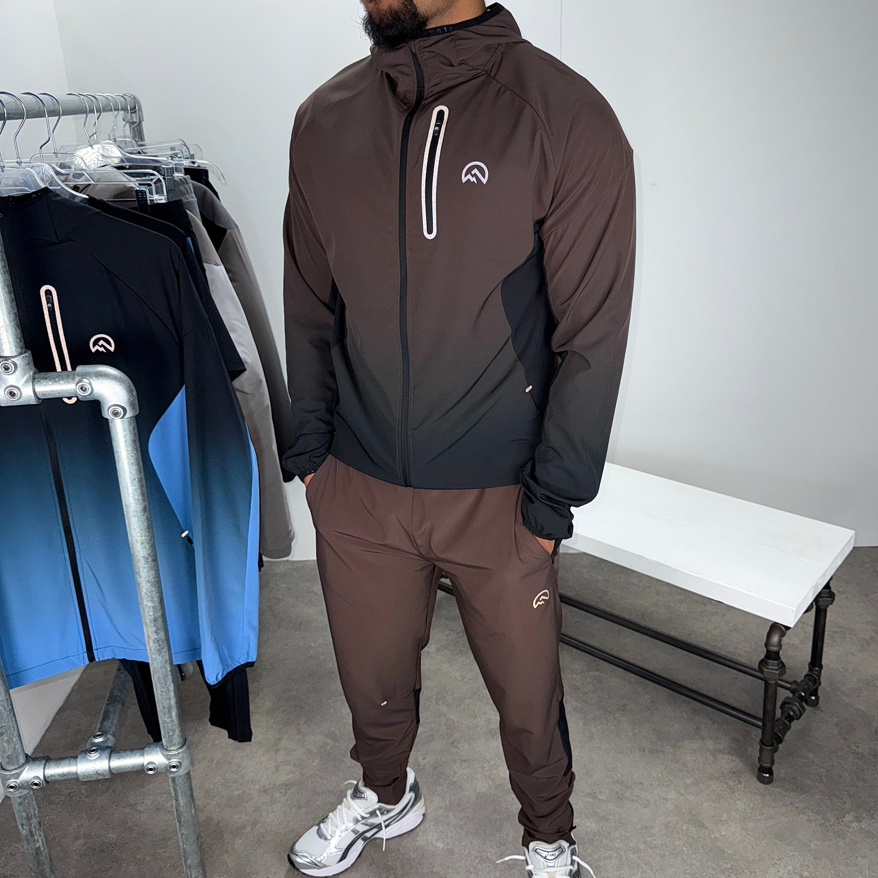 Flux gradient tracksuit set 'chocolate/black'