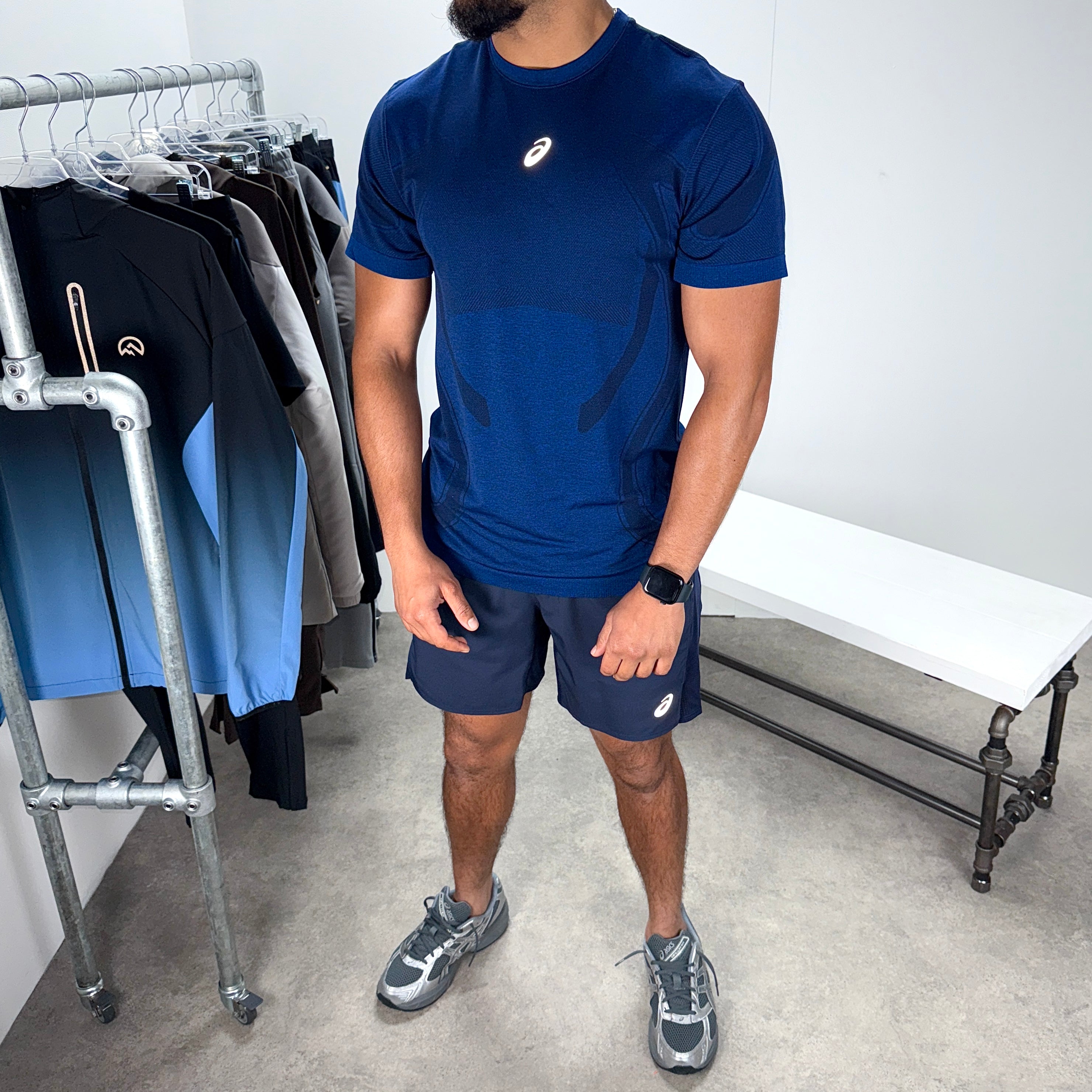 Asics seamless set 'navy/midnight'