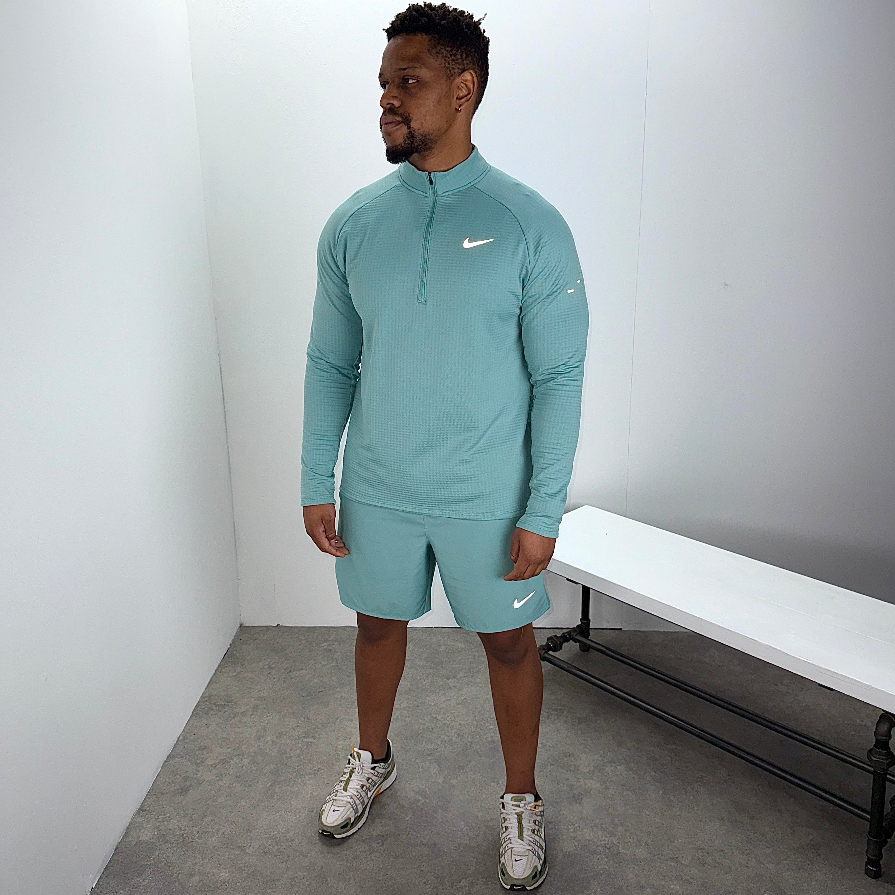 Nike stride therma 1/4 zip set 'cannon'