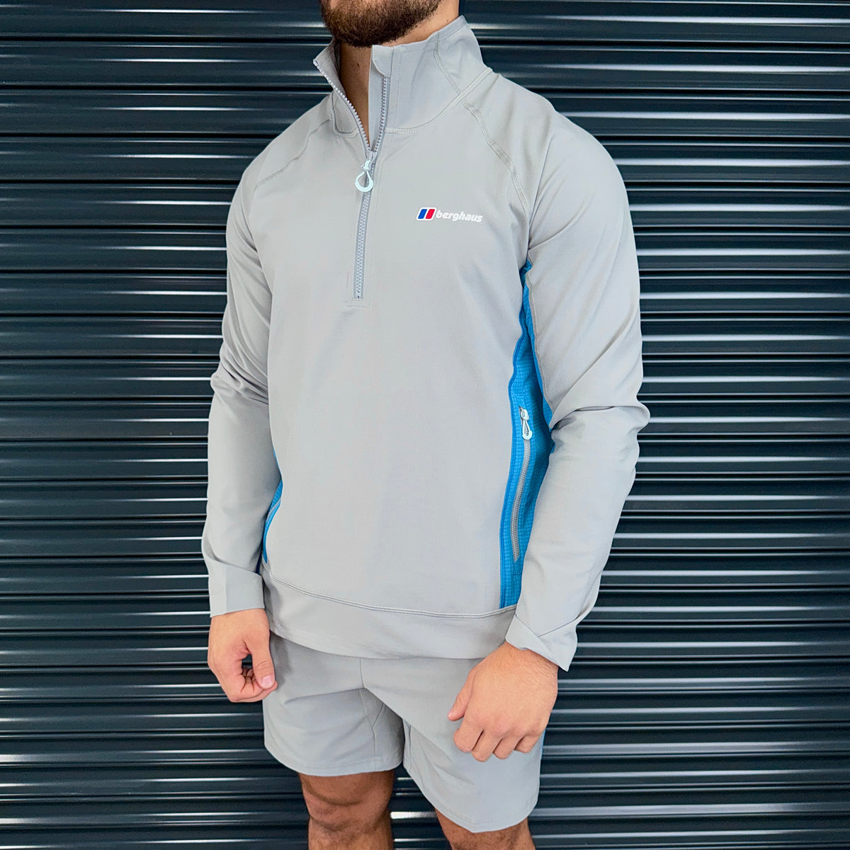 Berghaus Wavertree Half-Zip Shorts Set 'Garbo Grey'