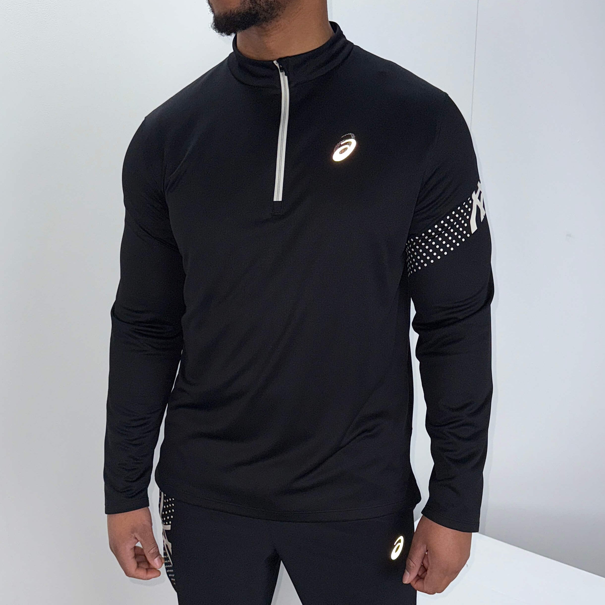 Asics icon 1/4 zip 'black'