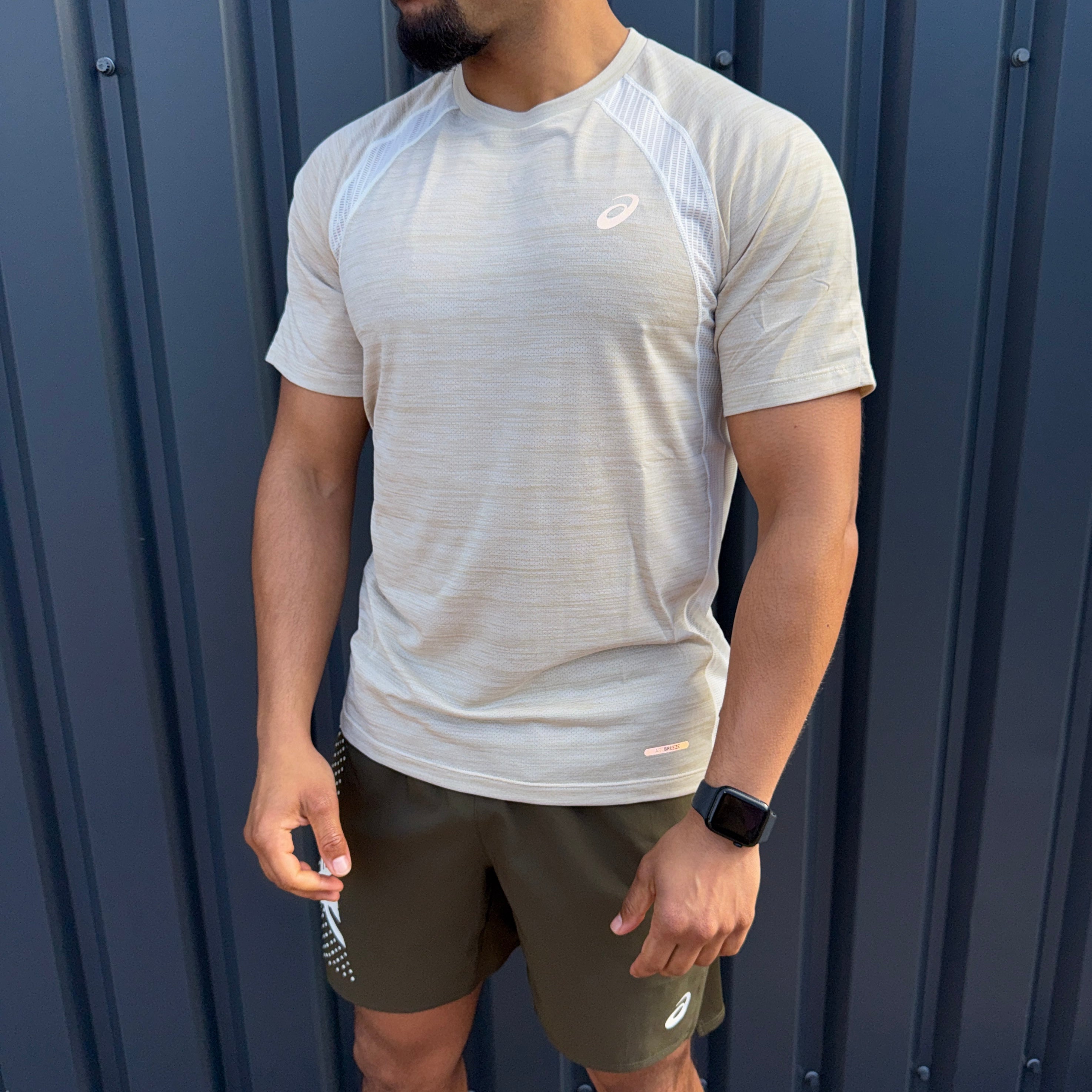 ASICS Road T-Shirt Set 'Cream/Brownstone'