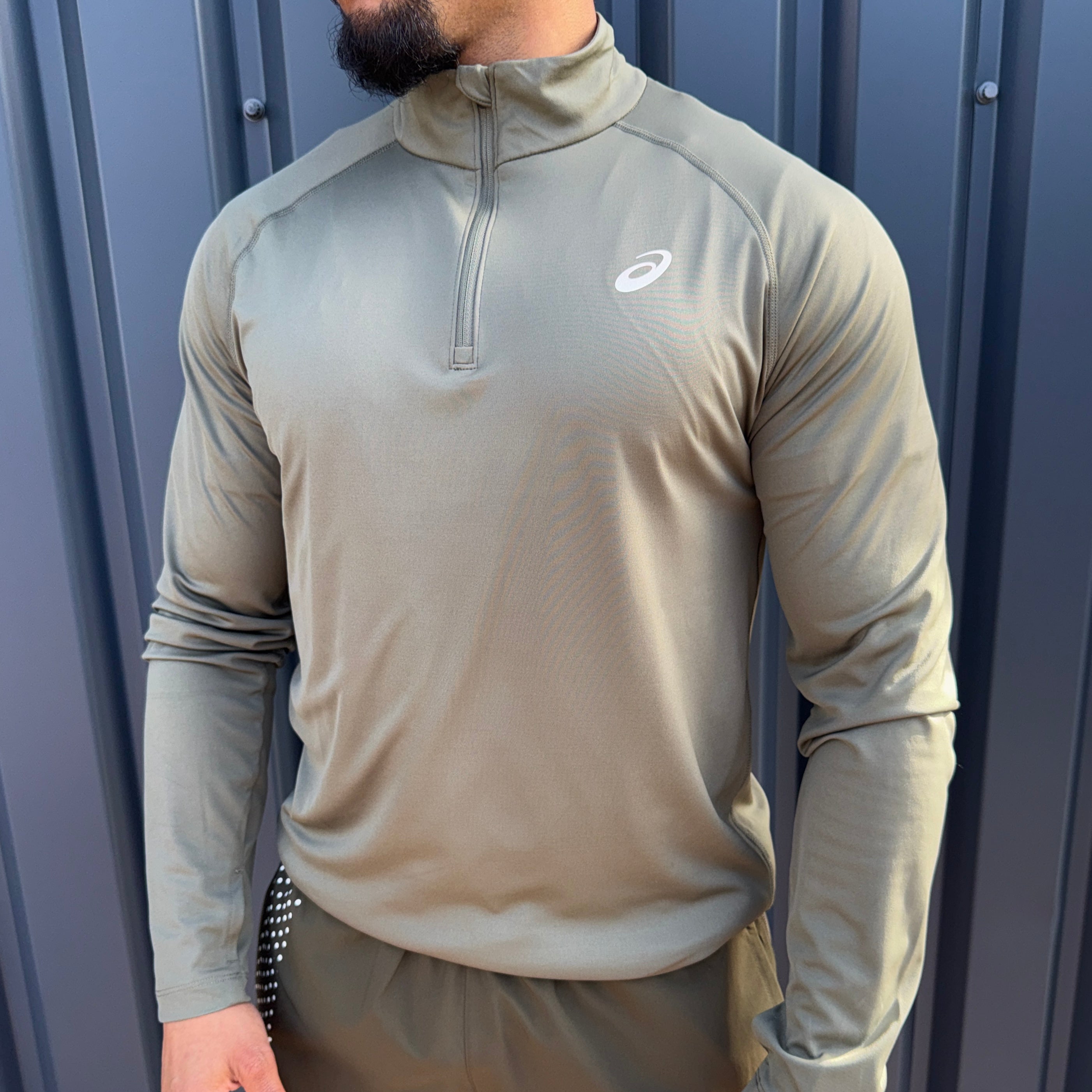 ASICS Core 1/4 Zip Set 'Khaki/Brownstone'