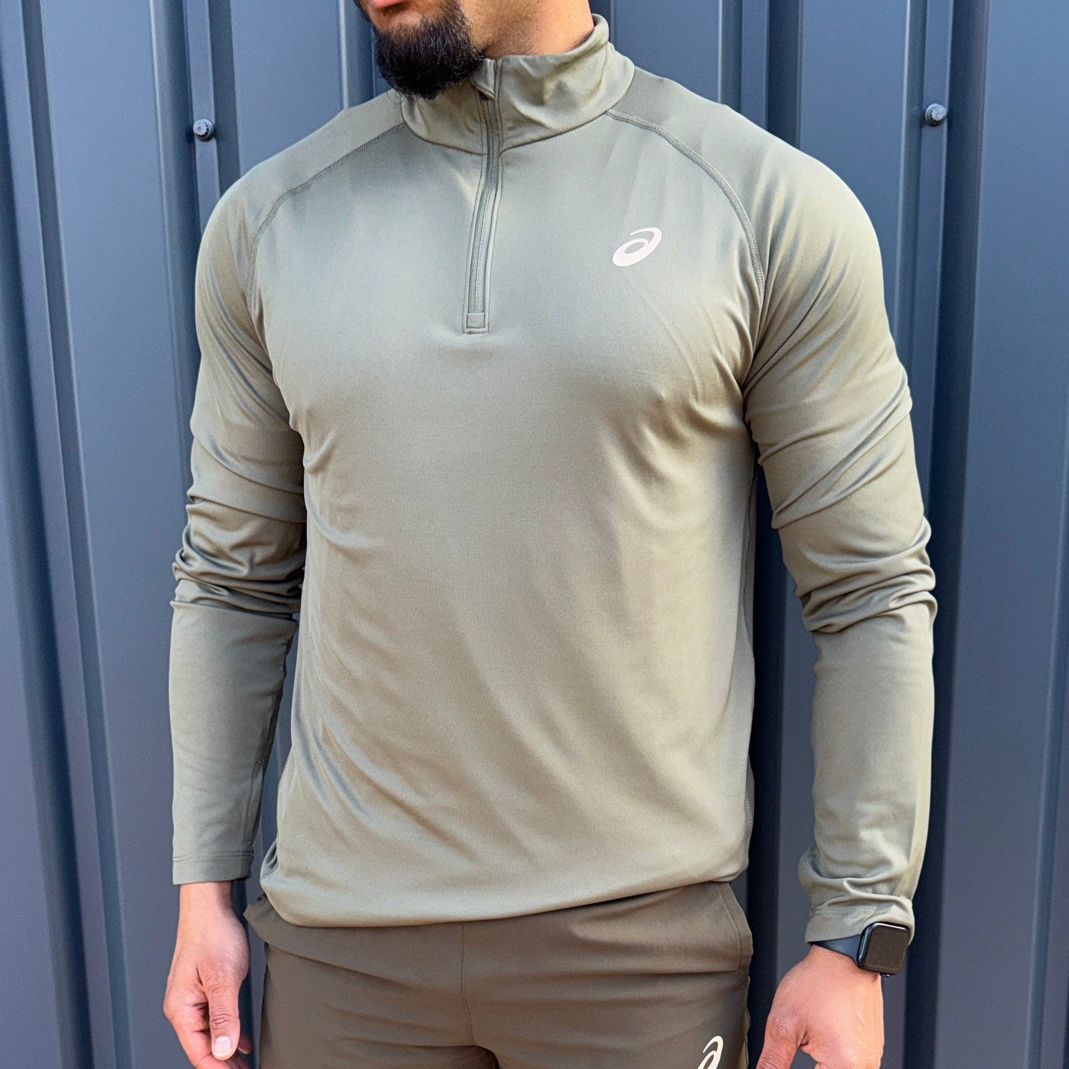 ASICS Core 1/4 Zip 'Khaki'