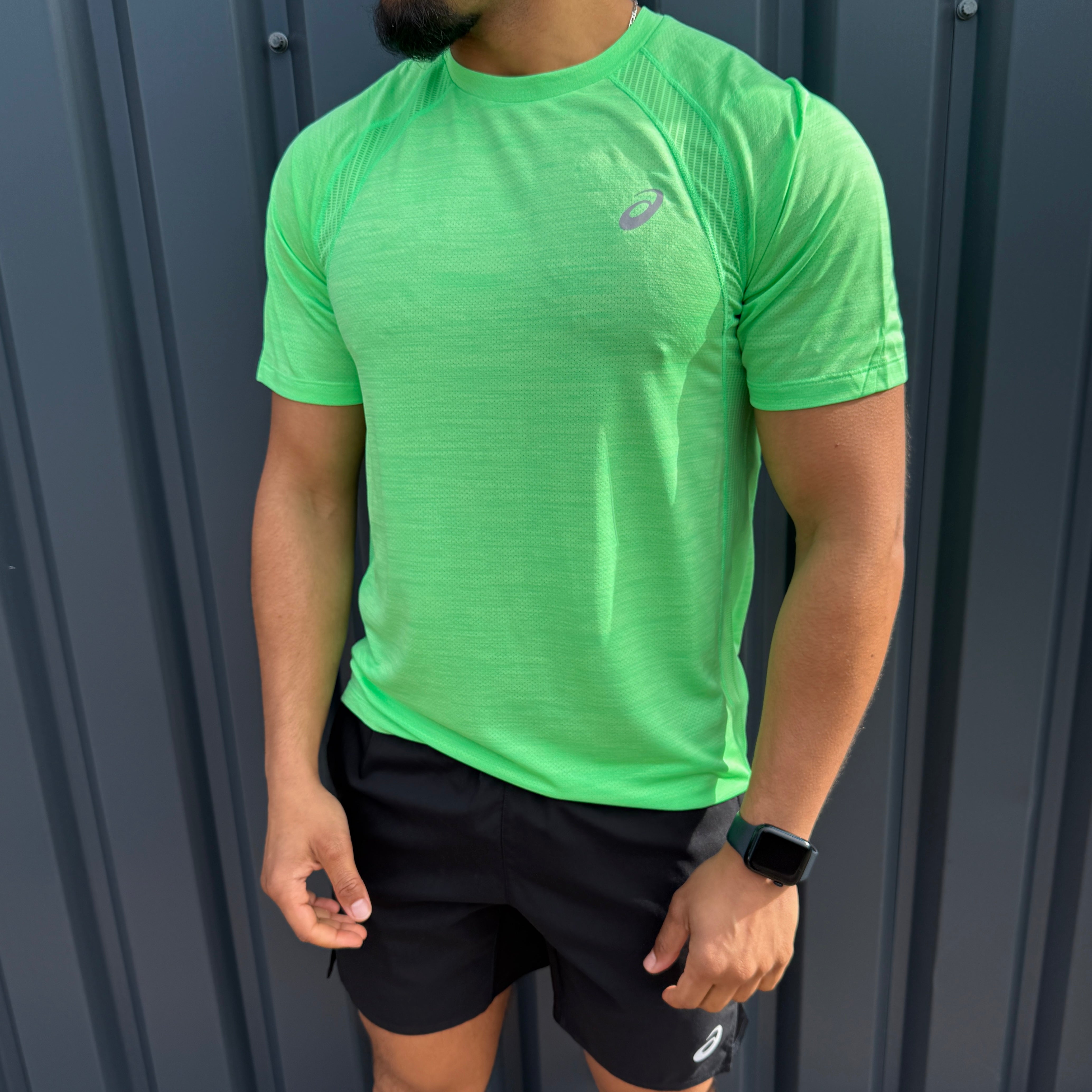 ASICS Road T-Shirt Set 'Vital Green/Black'