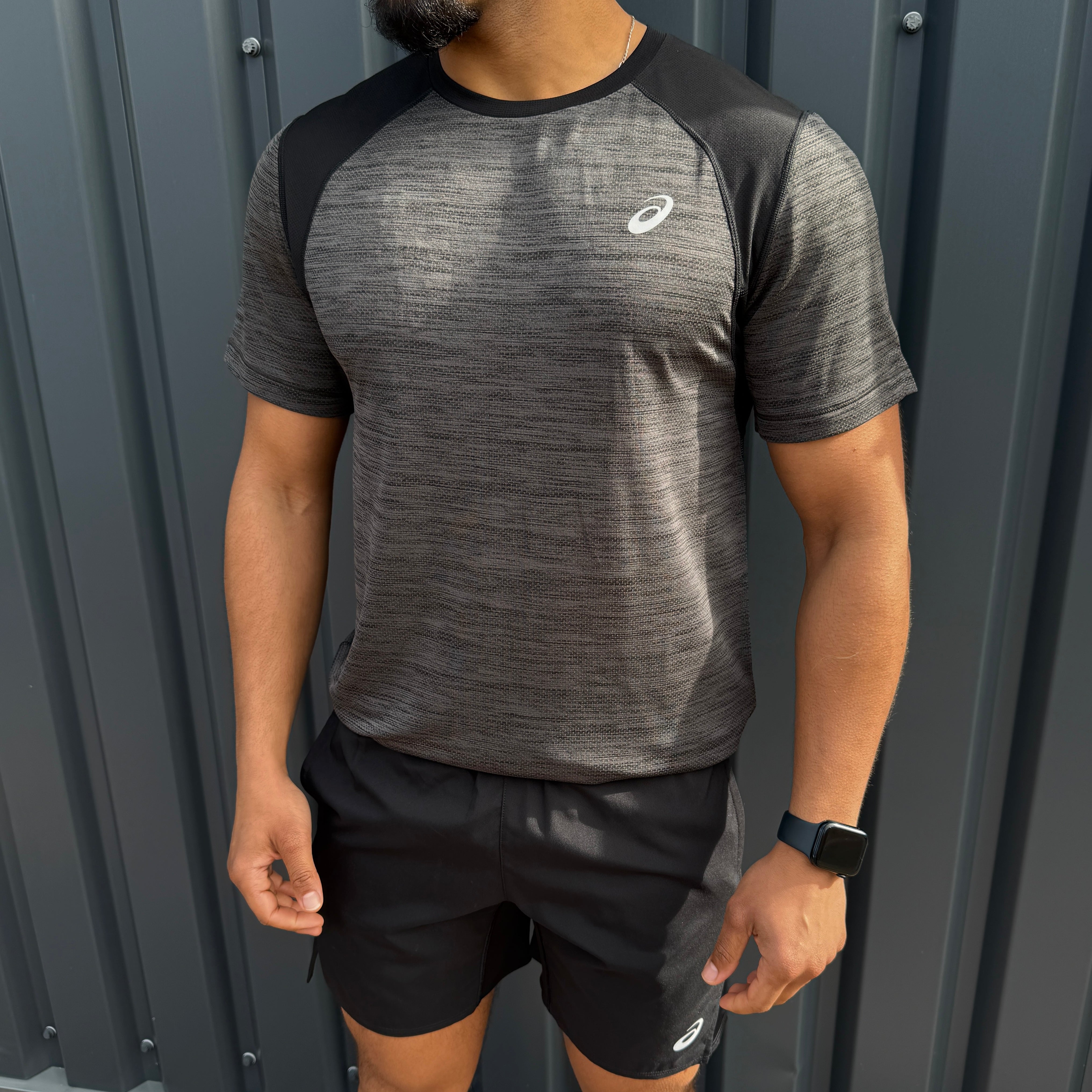 ASICS Road T-Shirt Set 'Grey/Black'