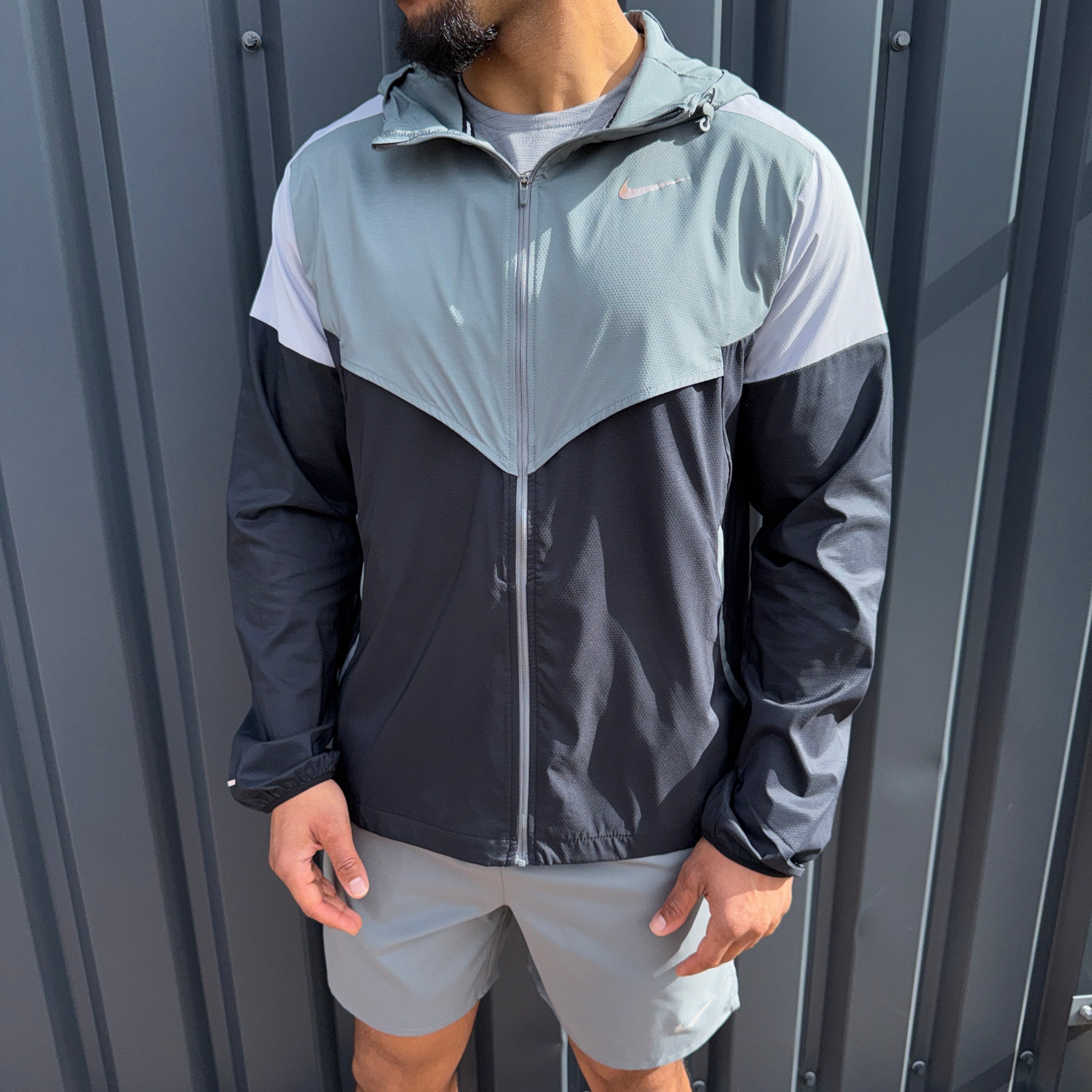 Nike Windrunner Shorts Set 'Smoke Grey/Black'