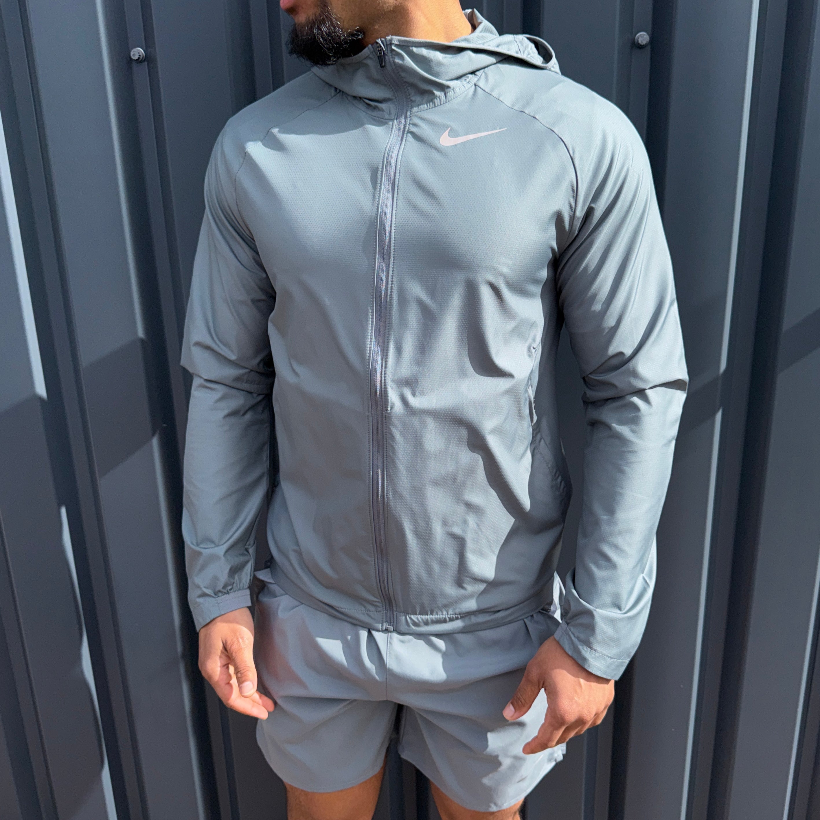Nike Essential Jacket Shorts Set 'Grey'