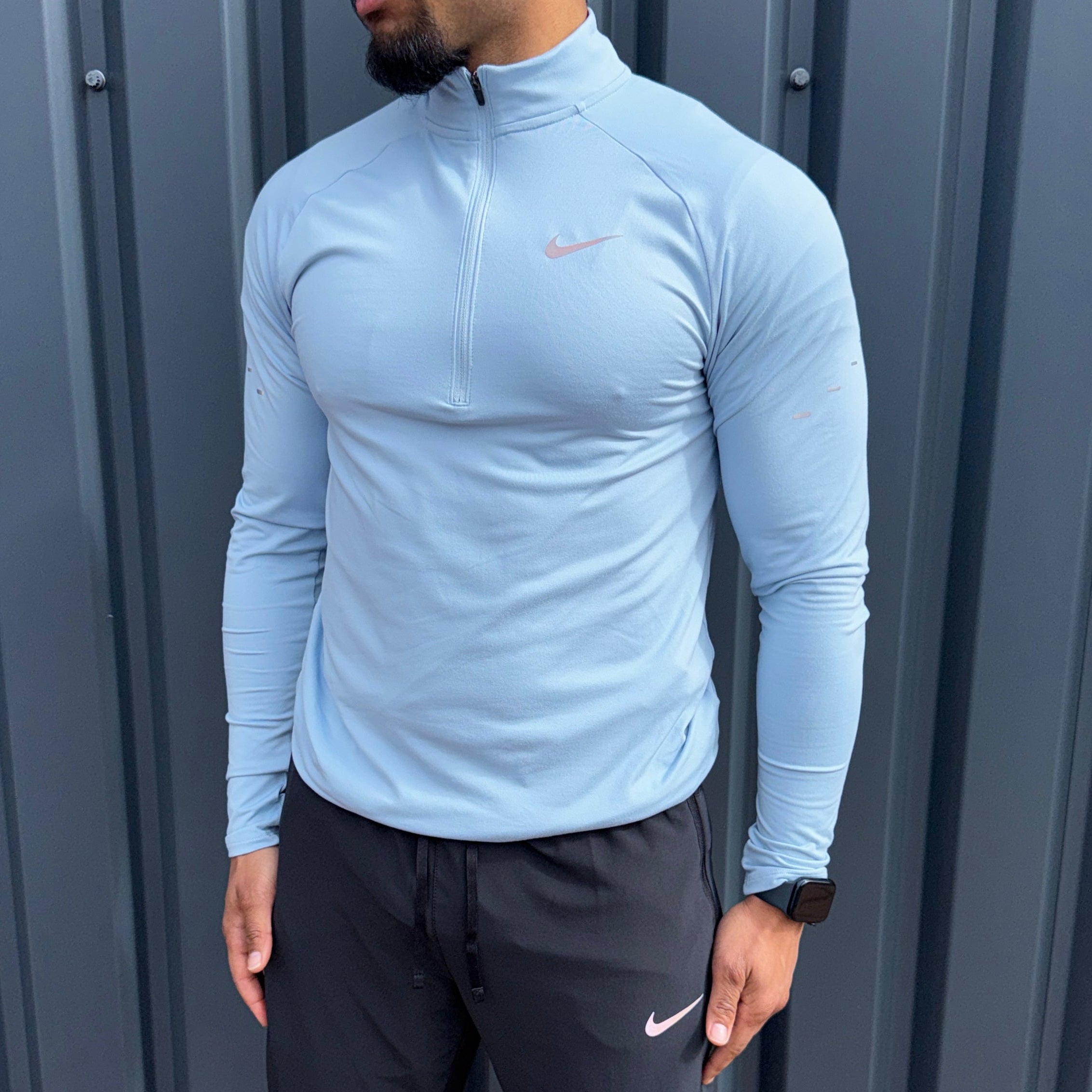 Nike Stride 1/4 Zip 'Light Armoury Blue'