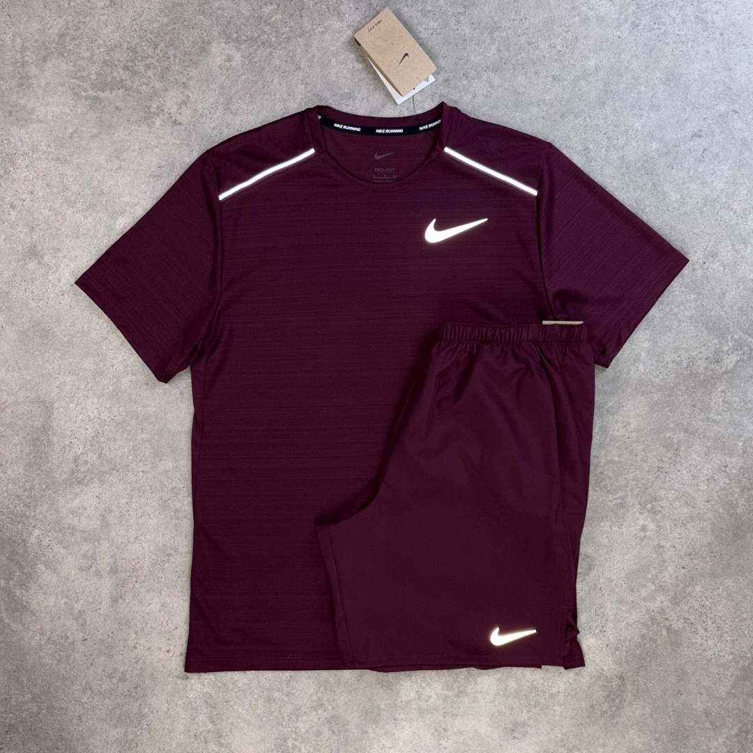 Nike miler 1.0 'night maroon' set