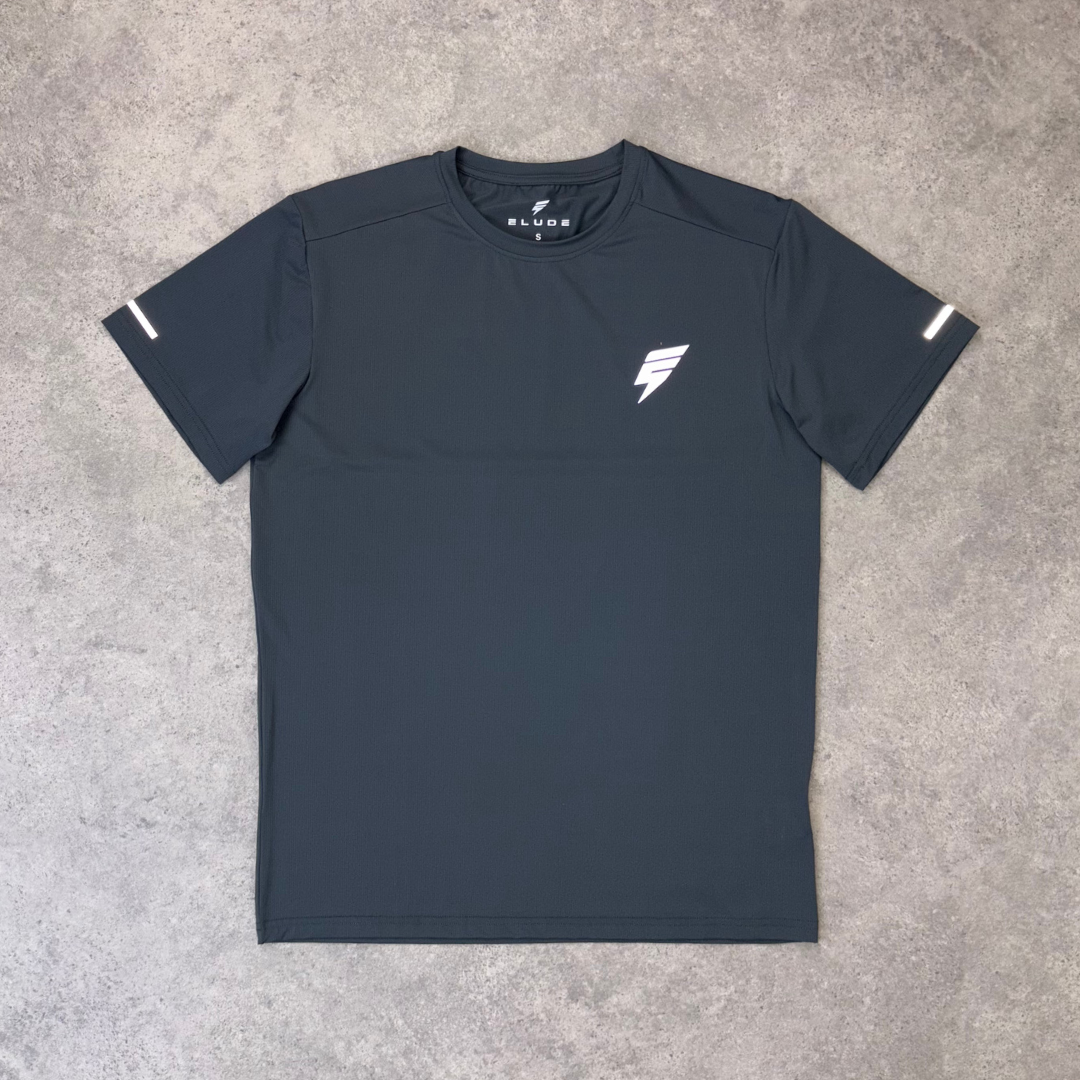 Elude split t-shirt 'charcoal'