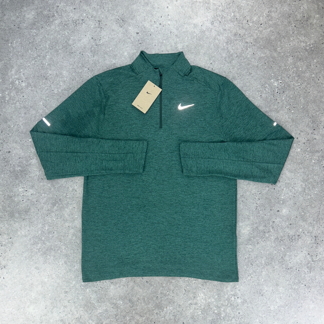 Nike 1/4 zip running top 'vintage green'