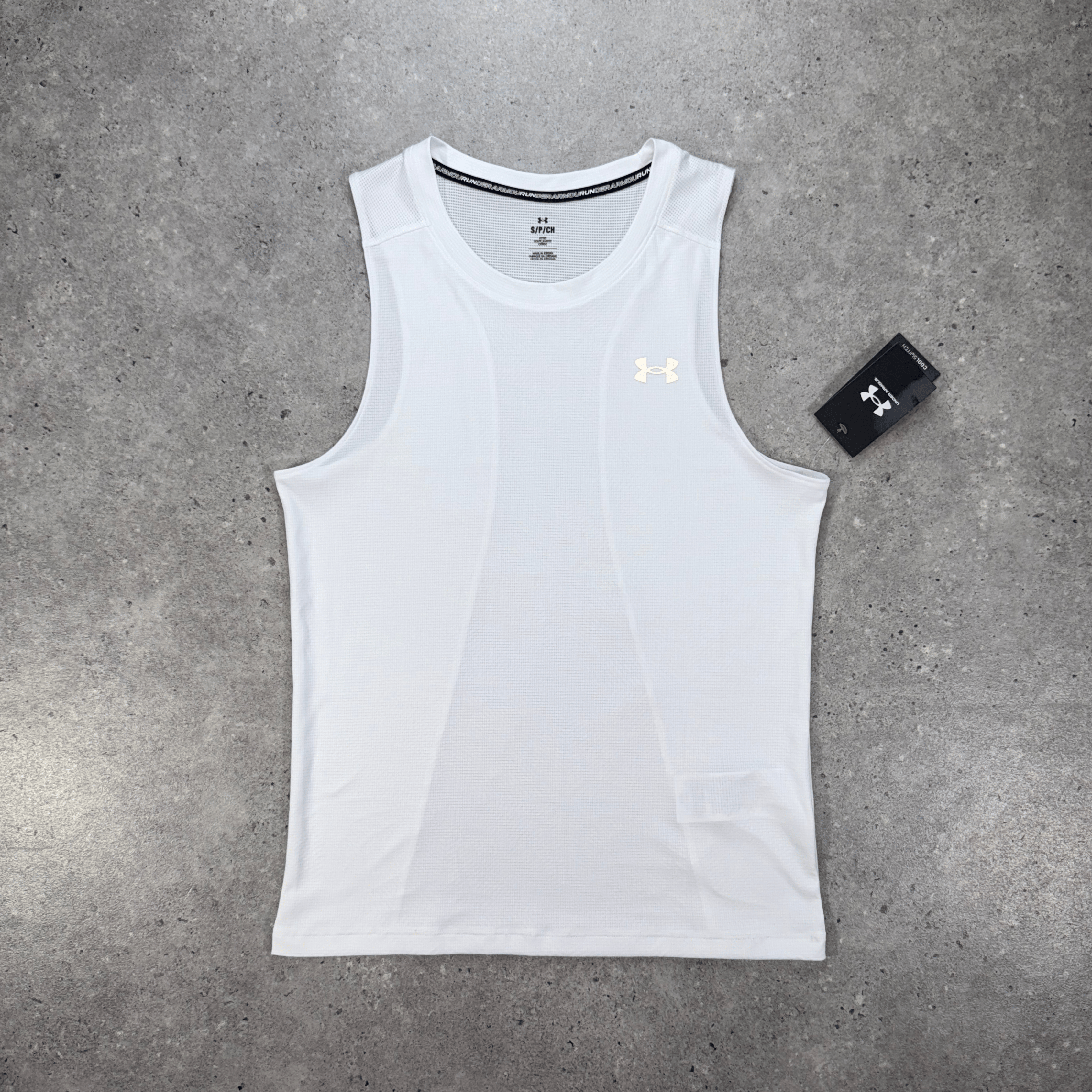 Men's Under armour coolswitch printed vest in white