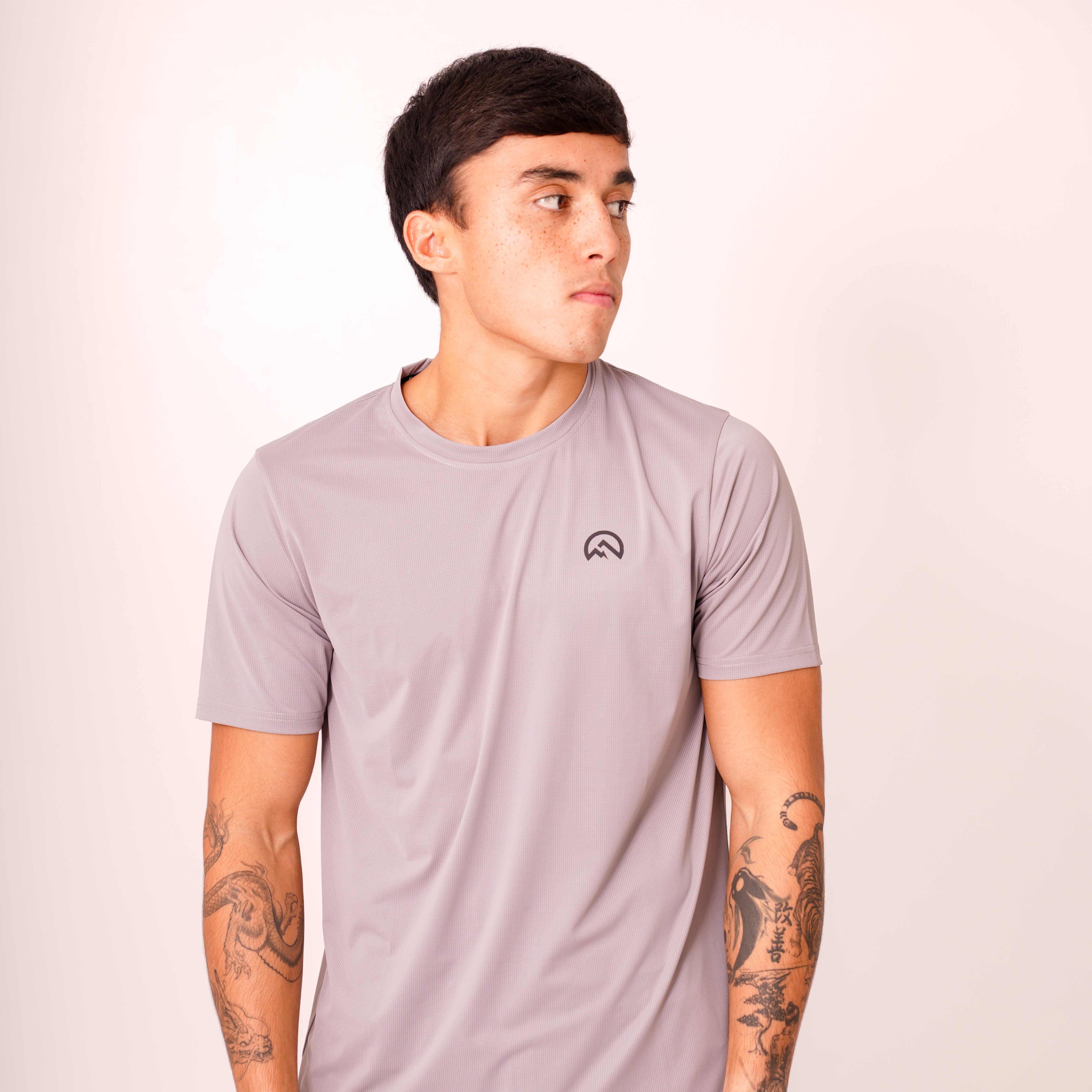 Flux chest logo t-shirt 'concrete' AW25
