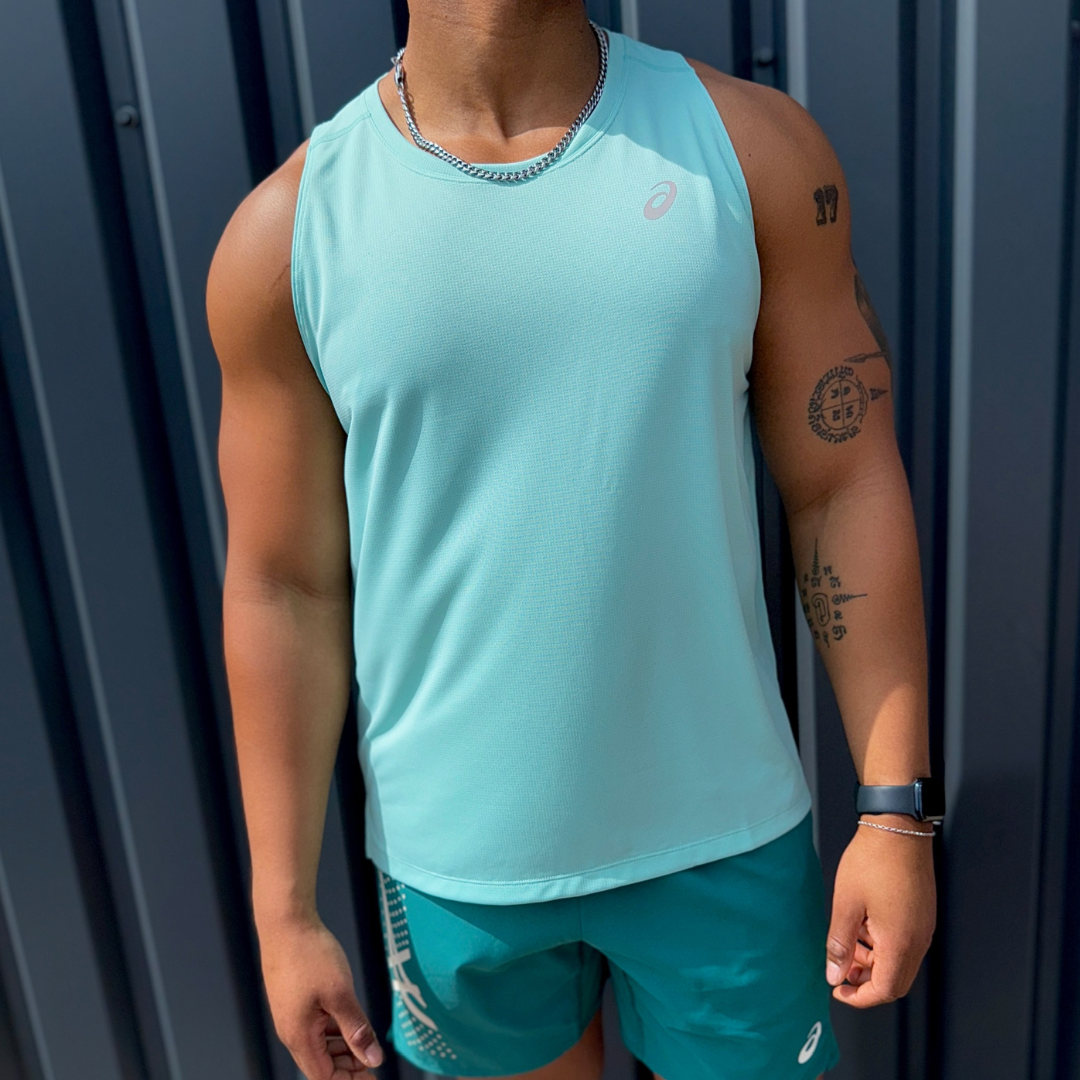 Asics core vest 'oasis green'