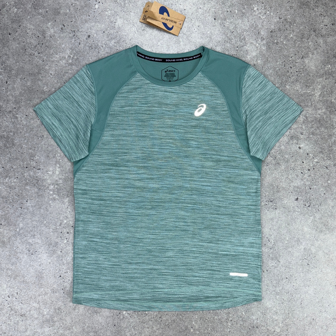 Asics road icon t-shirt set 'teal/black'