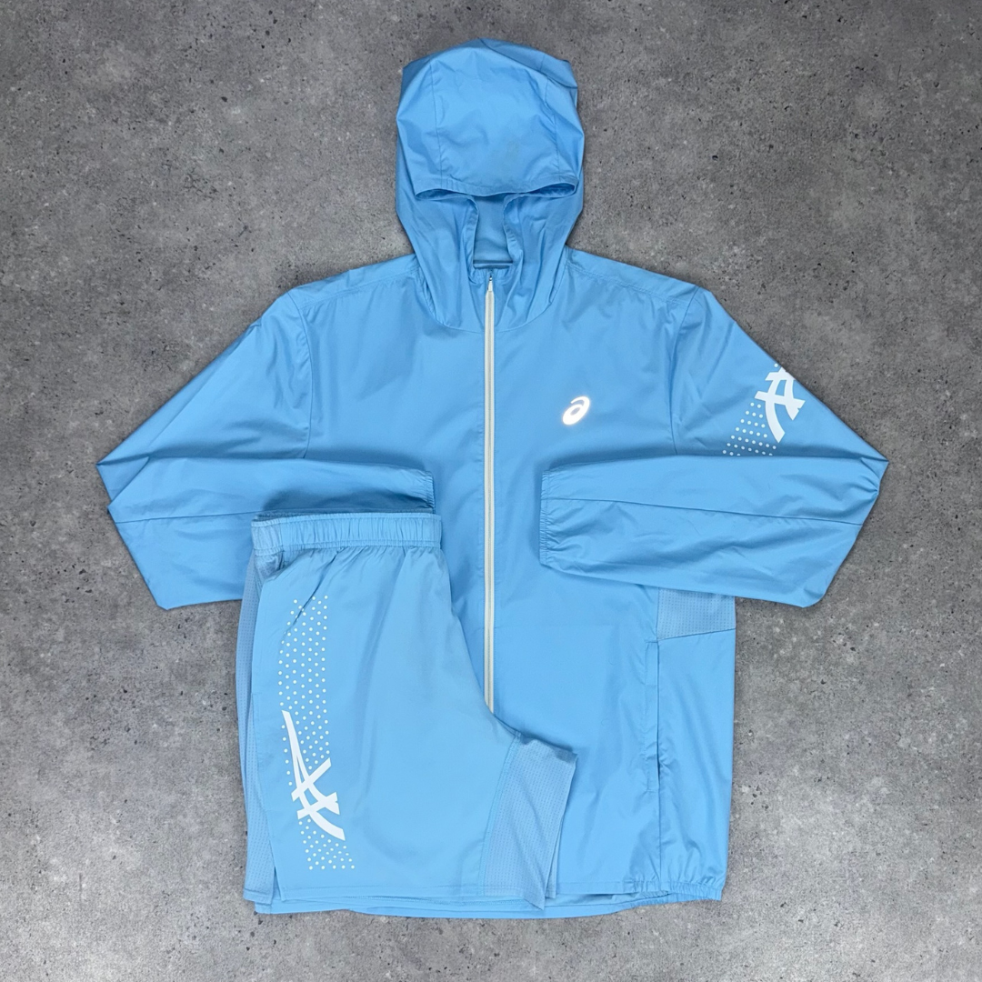 Asics icon jacket set 'ice blue'