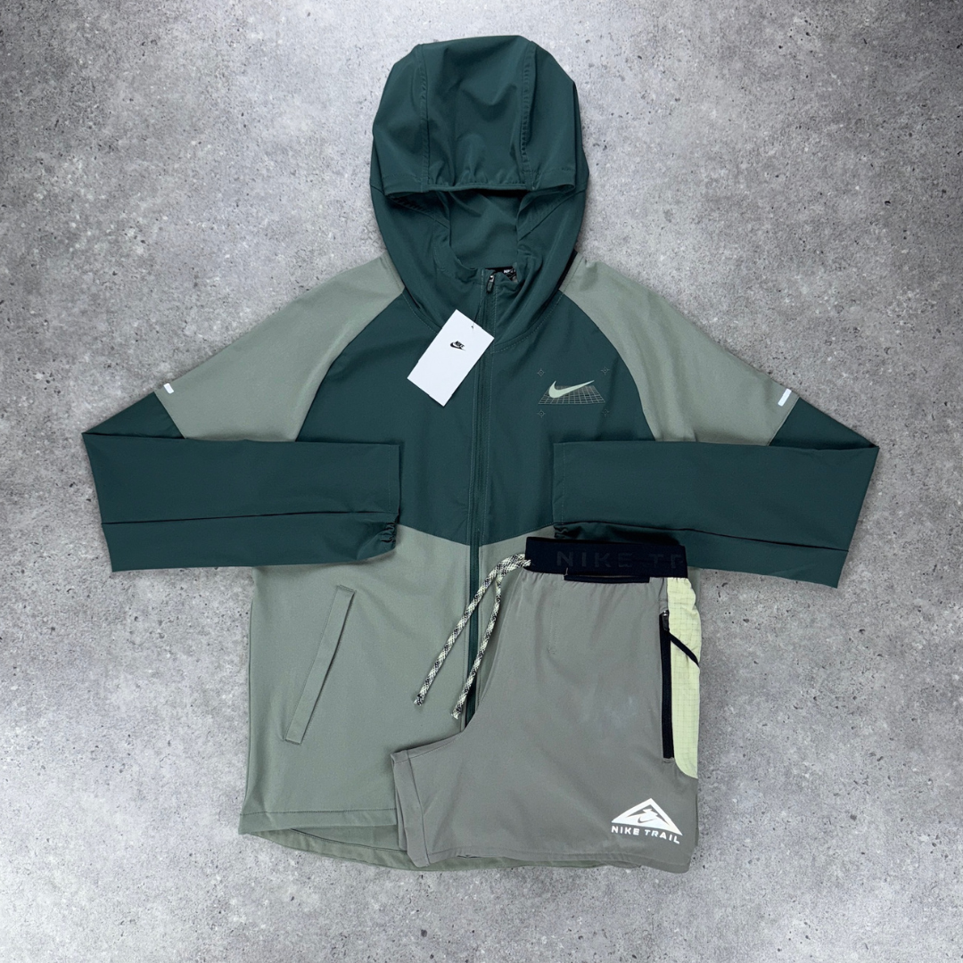 Nike graphic windrunner short set 'dark stucco'