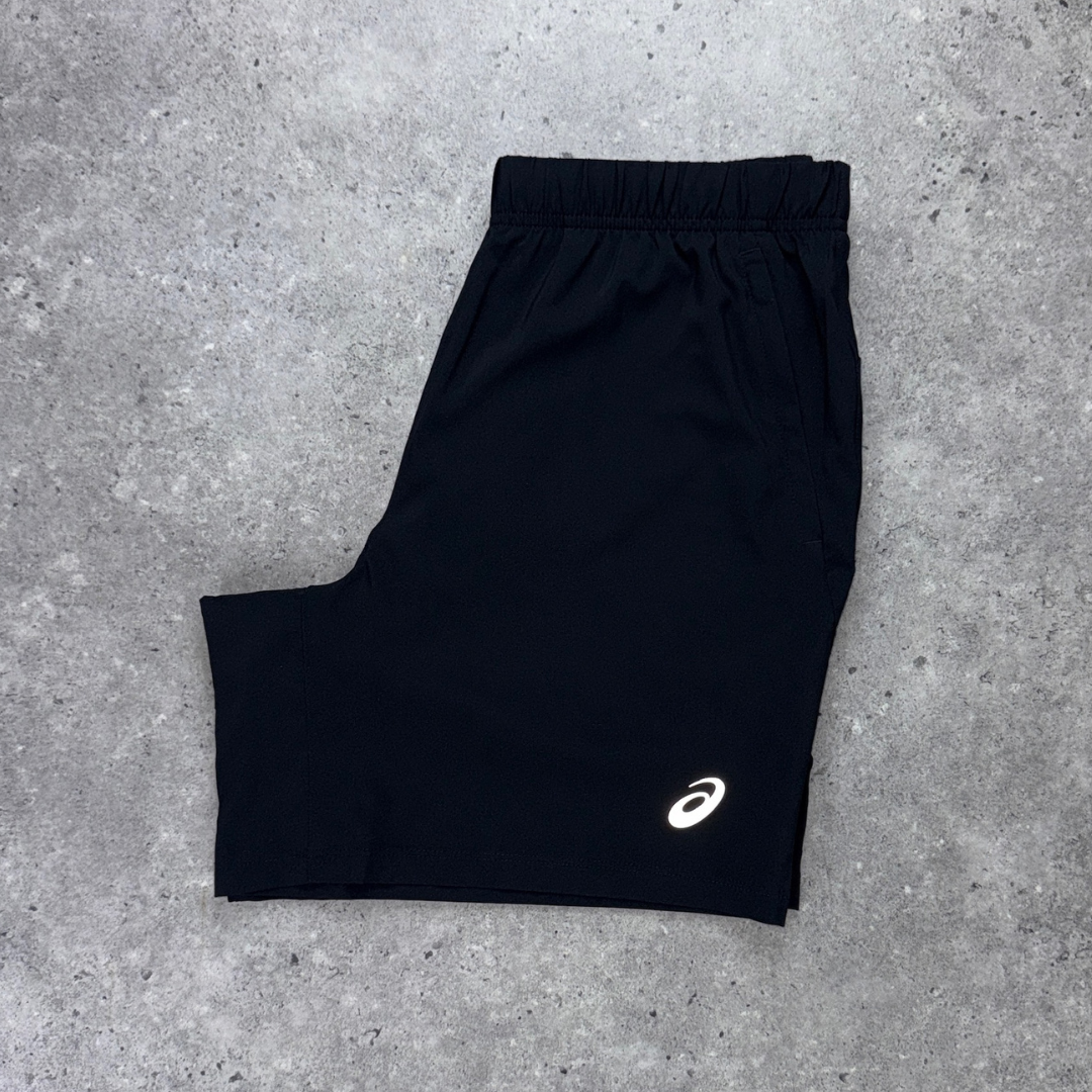 asics performance run short 7inch 'black'