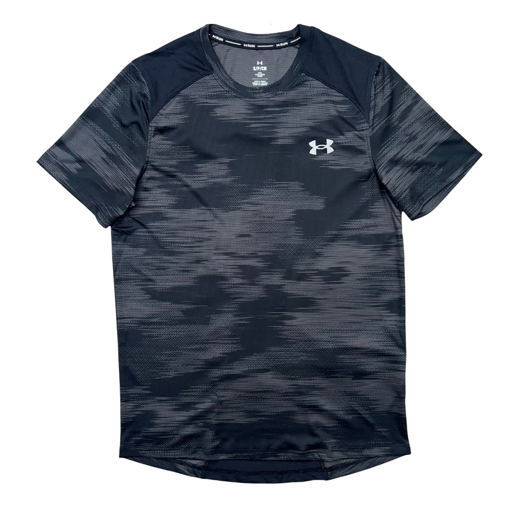 under armour coolswitch printed t shirt black grey
