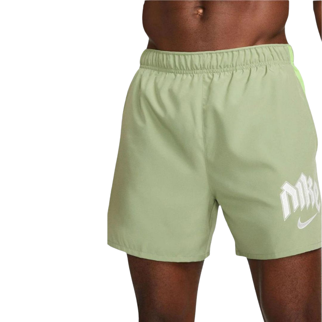 Nike dri fit run division 13cm challenger shorts 'oil green'