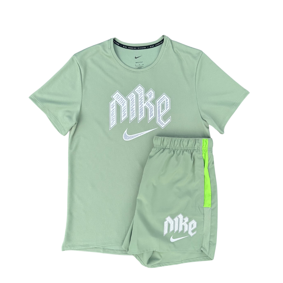 Nike Running Division 'Oil Green' Set